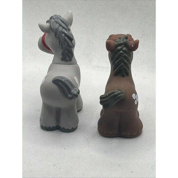 Little People Dolls 2 HORSES 1 Professor & Car With Driver Preschool Learner - Picture 7 of 8